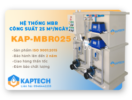 Hệ thống xử lý nước thải MBR công suất 25m3/ngày